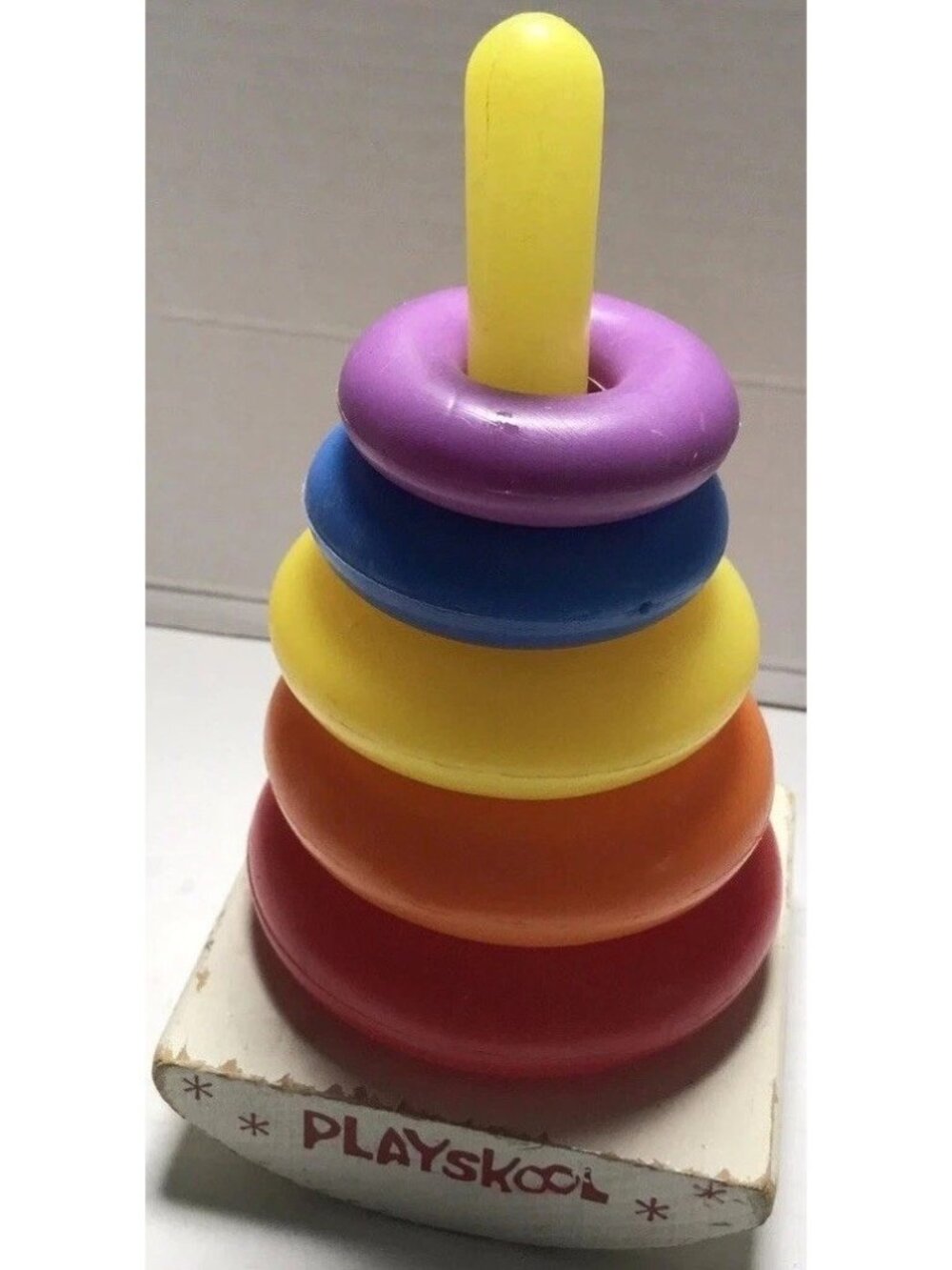 Vintage Playskool Stacking Clown Rings Incomplete